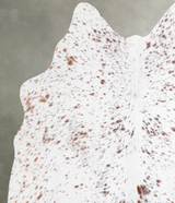 Salt and Pepper Brown Medium Brazilian Cowhide Rug 4'10"H x 4'11"W #A55880 by Hudson Hides