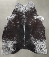 Salt and Pepper Black Medium Brazilian Cowhide Rug 5'5"H x 4'9"W #A55881 by Hudson Hides