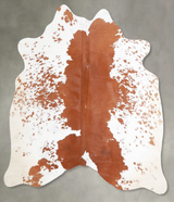 Salt and Pepper Brown Medium Brazilian Cowhide Rug 4'8"H x 4'10"W #A55882 by Hudson Hides