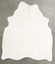 Ivory with Beige Medium Brazilian Cowhide Rug 5'5"H x 4'10"W #A55886 by Hudson Hides