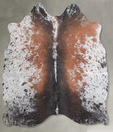 Salt and Pepper Brown Medium Brazilian Cowhide Rug 4'4"H x 4'6"W #A55889 by Hudson Hides