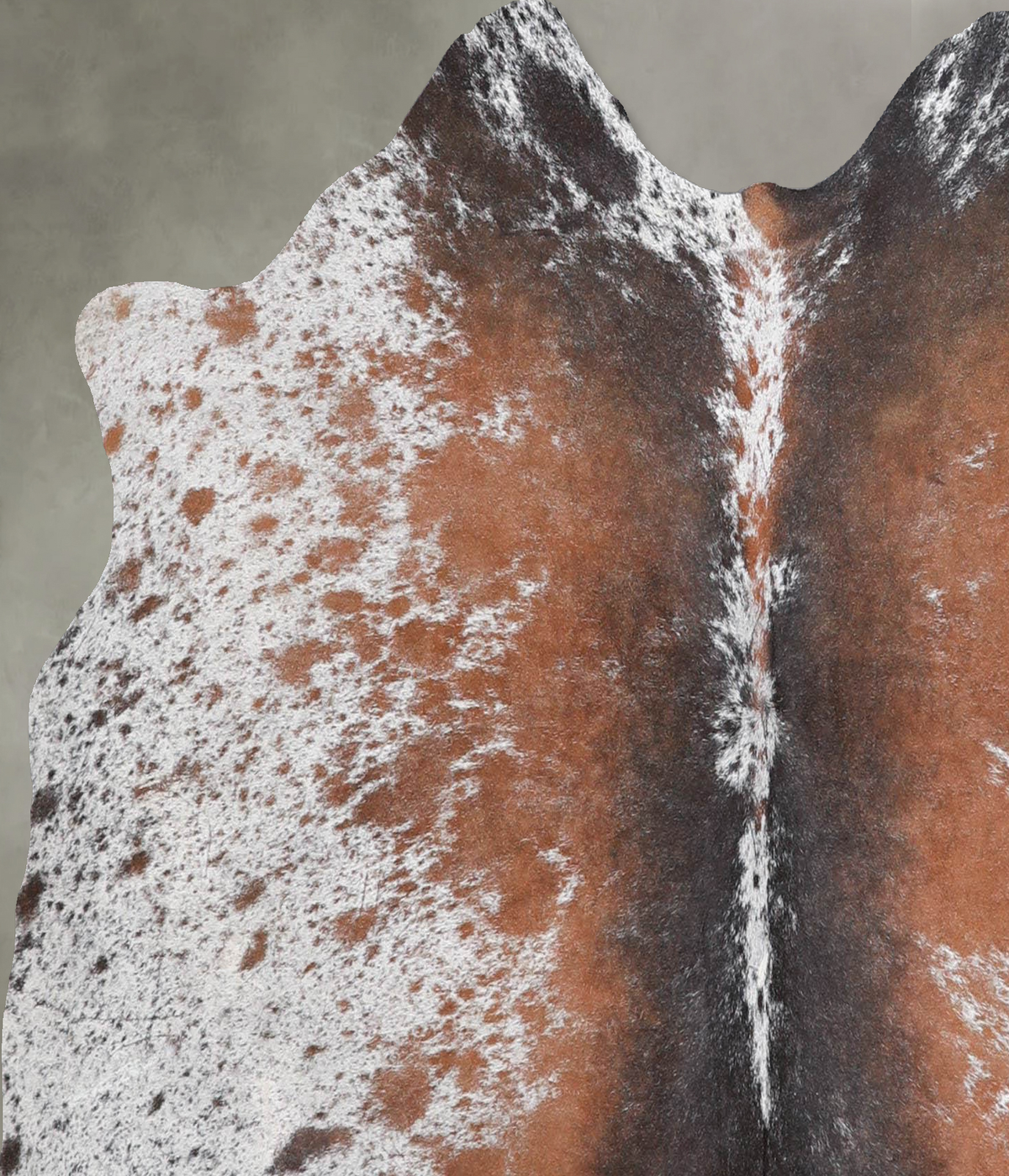 Salt and Pepper Brown Medium Brazilian Cowhide Rug 4'4"H x 4'6"W #A55889 by Hudson Hides