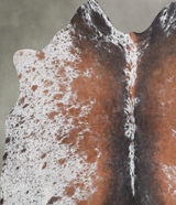 Salt and Pepper Brown Medium Brazilian Cowhide Rug 4'4"H x 4'6"W #A55889 by Hudson Hides