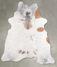 Salt and Pepper Brown Medium Brazilian Cowhide Rug 6'0"H x 4'9"W #A55890 by Hudson Hides