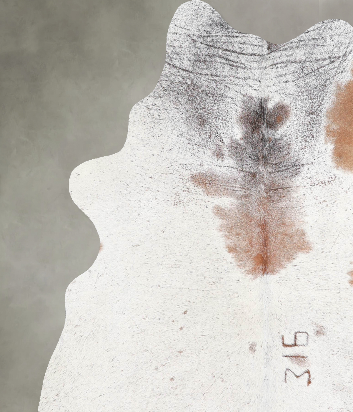 Salt and Pepper Brown Medium Brazilian Cowhide Rug 6'0"H x 4'9"W #A55890 by Hudson Hides