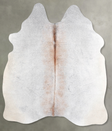 Grey with Beige Medium Brazilian Cowhide Rug 4'11"H x 4'8"W #A55893 by Hudson Hides