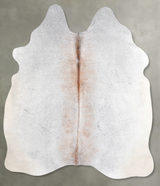 Grey with Beige Medium Brazilian Cowhide Rug 4'11"H x 4'8"W #A55893 by Hudson Hides