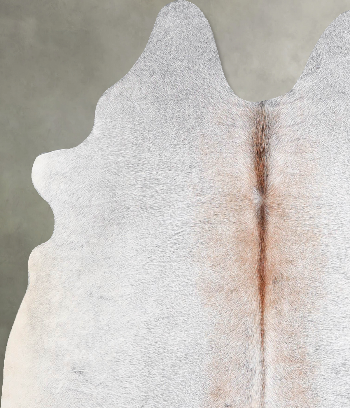 Grey with Beige Medium Brazilian Cowhide Rug 4'11"H x 4'8"W #A55893 by Hudson Hides