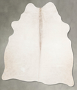 Ivory with Beige Medium Brazilian Cowhide Rug 4'8"H x 4'1"W #A55899 by Hudson Hides