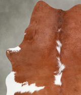 Brown and White Regular Medium Brazilian Cowhide Rug 5'4"H x 4'8"W #A55901 by Hudson Hides
