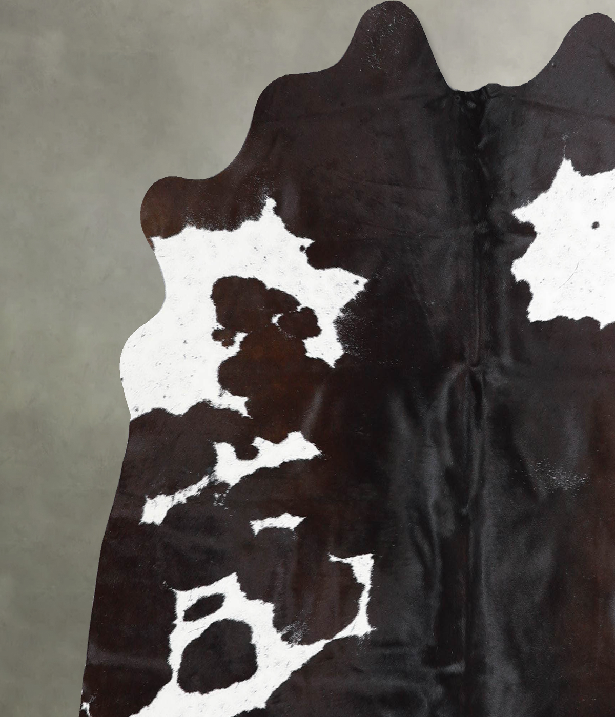 Chocolate and White Medium Brazilian Cowhide Rug 5'2"H x 5'4"W #A55902 by Hudson Hides