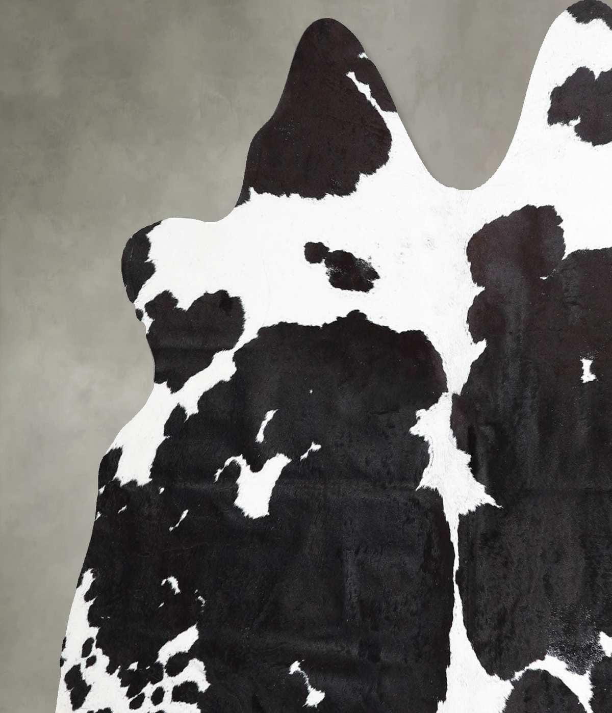 Black and White Medium Brazilian Cowhide Rug 4'11"H x 5'5"W #A55903 by Hudson Hides