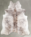 Grey Brindle X-Large Brazilian Cowhide Rug 6'6"H x 6'4"W #A55904 by Hudson Hides