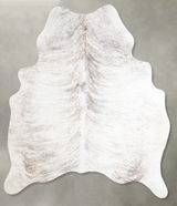Grey Brindle Large Brazilian Cowhide Rug 6'0"H x 5'4"W #A55905 by Hudson Hides