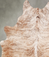 Light Brindle Large Brazilian Cowhide Rug 6'4"H x 5'3"W #A55907 by Hudson Hides