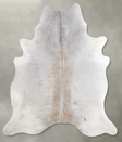 Grey with Beige X-Large Brazilian Cowhide Rug 7'0"H x 6'5"W #A55912 by Hudson Hides