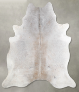 Grey with Beige X-Large Brazilian Cowhide Rug 7'0"H x 6'5"W #A55912 by Hudson Hides
