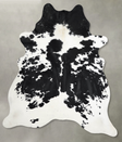 Black and White X-Large Brazilian Cowhide Rug 6'11"H x 5'11"W #A55913 by Hudson Hides