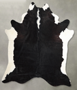 Black and White XX-Large Brazilian Cowhide Rug 7'9"H x 7'2"W #A55917 by Hudson Hides