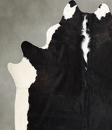 Black and White XX-Large Brazilian Cowhide Rug 7'9"H x 7'2"W #A55917 by Hudson Hides