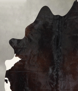 Chocolate X-Large Brazilian Cowhide Rug 7'8"H x 6'4"W #A55919 by Hudson Hides