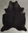 Solid Black X-Large Brazilian Cowhide Rug 7'3"H x 6'2"W #A55929 by Hudson Hides