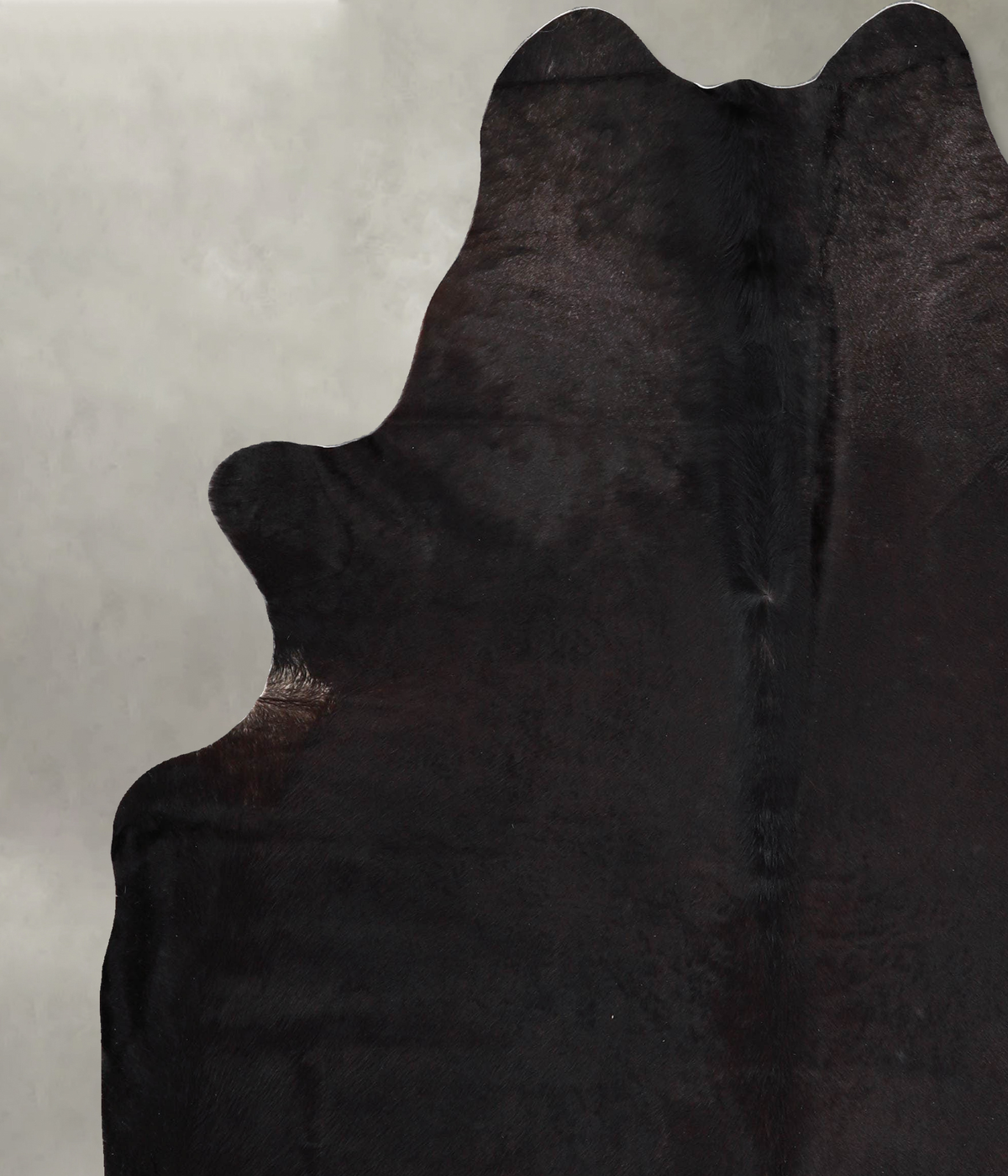 Solid Black X-Large Brazilian Cowhide Rug 7'3"H x 6'2"W #A55929 by Hudson Hides