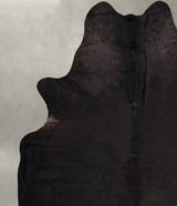 Solid Black X-Large Brazilian Cowhide Rug 7'3"H x 6'2"W #A55929 by Hudson Hides