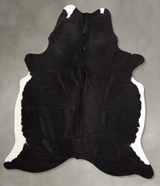 Solid Black X-Large Brazilian Cowhide Rug 6'10"H x 5'11"W #A55930 by Hudson Hides