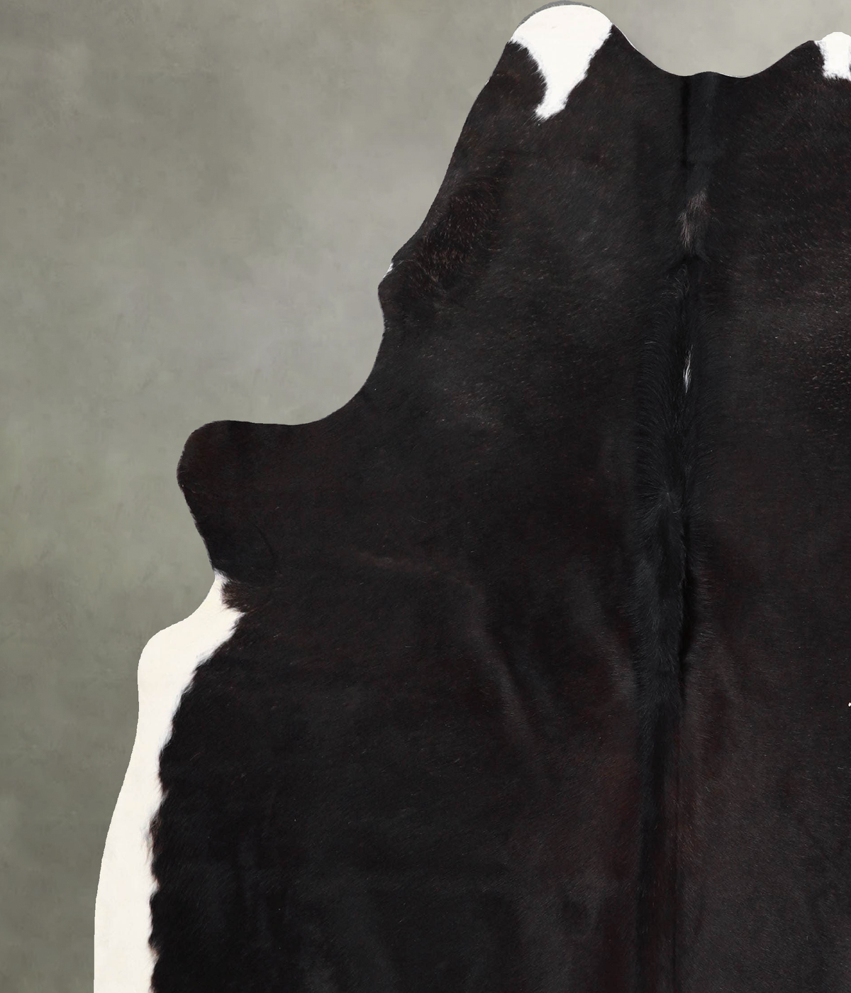 Solid Black X-Large Brazilian Cowhide Rug 6'10"H x 5'11"W #A55930 by Hudson Hides
