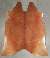 Solid Brown X-Large Brazilian Cowhide Rug 6'2"H x 6'6"W #A55933 by Hudson Hides