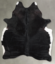 Solid Black X-Large Brazilian Cowhide Rug 7'5"H x 5'5"W #A55935 by Hudson Hides