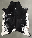 Black and White X-Large Brazilian Cowhide Rug 7'1"H x 6'0"W #A55936 by Hudson Hides