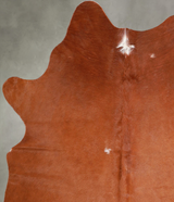 Solid Brown Large Brazilian Cowhide Rug 5'8"H x 5'5"W #A55938 by Hudson Hides