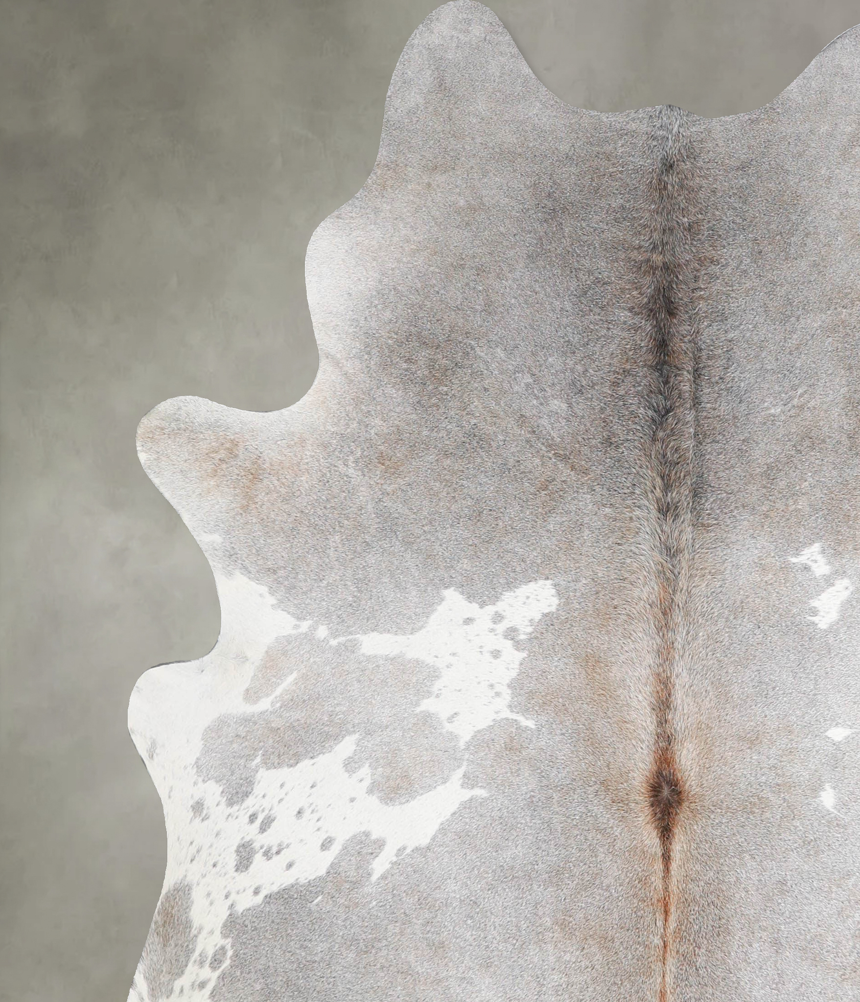 Grey with Beige Cowhide Rug #A55941