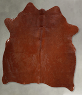 Solid Brown Medium Brazilian Cowhide Rug 5'3"H x 5'1"W #A55944 by Hudson Hides
