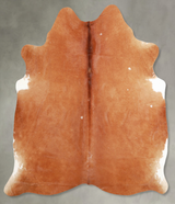 Solid Brown Large Brazilian Cowhide Rug 6'2"H x 5'8"W #A55952 by Hudson Hides