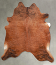 Medium Brindle X-Large Brazilian Cowhide Rug 6'5"H x 6'6"W #A55955 by Hudson Hides