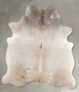 Grey with Beige Large Brazilian Cowhide Rug 6'9"H x 5'10"W #A55956 by Hudson Hides
