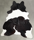 Black and White Large Brazilian Cowhide Rug 6'8"H x 5'1"W #A55957 by Hudson Hides