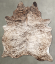 Light Brindle X-Large Brazilian Cowhide Rug 7'4"H x 6'1"W #A55959 by Hudson Hides