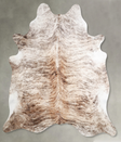 Light Brindle X-Large Brazilian Cowhide Rug 7'2"H x 6'3"W #A55960 by Hudson Hides