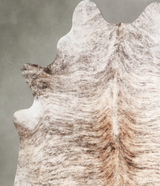 Light Brindle X-Large Brazilian Cowhide Rug 7'2"H x 6'3"W #A55960 by Hudson Hides