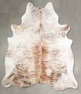 Light Brindle X-Large Brazilian Cowhide Rug 6'10"H x 6'6"W #A55961 by Hudson Hides