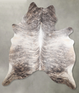 Grey Brindle XX-Large Brazilian Cowhide Rug 7'9"H x 6'11"W #A55965 by Hudson Hides
