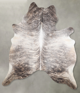 Grey Brindle XX-Large Brazilian Cowhide Rug 7'9"H x 6'11"W #A55965 by Hudson Hides