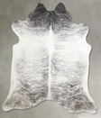 Grey Brindle XX-Large Brazilian Cowhide Rug 7'5"H x 7'2"W #A55968 by Hudson Hides