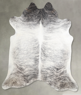 Grey Brindle XX-Large Brazilian Cowhide Rug 7'5"H x 7'2"W #A55968 by Hudson Hides