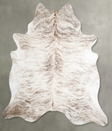Light Brindle XX-Large Brazilian Cowhide Rug 7'11"H x 7'1"W #A55969 by Hudson Hides