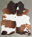 Chocolate and White Medium Brazilian Cowhide Rug 4'5"H x 2'10"W #A55974 by Hudson Hides